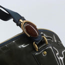 Chloe Hand Bag Patent leather Khaki Gold Auth hk3611-14