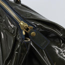 Chloe Hand Bag Patent leather Khaki Gold Auth hk3611-15