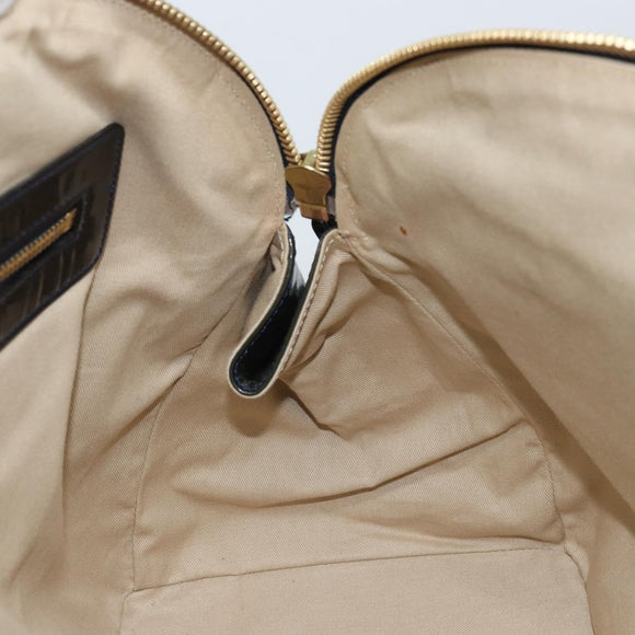 Chloe Hand Bag Patent leather Khaki Gold Auth hk3611
