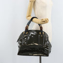 Chloe Hand Bag Patent leather Khaki Gold Auth hk3611-23