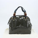 Chloe Hand Bag Patent leather Khaki Gold Auth hk3611-24