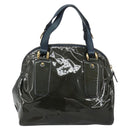 Chloe Hand Bag Patent leather Khaki Gold Auth hk3611-3