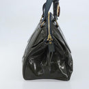 Chloe Hand Bag Patent leather Khaki Gold Auth hk3611-5