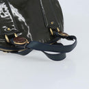 Chloe Hand Bag Patent leather Khaki Gold Auth hk3611-7