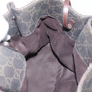 GUCCI GG Canvas Tote Bag Brown Silver 101919 Auth hk3623-17