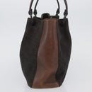 GUCCI GG Canvas Tote Bag Brown Silver 101919 Auth hk3623-4