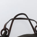 GUCCI GG Canvas Tote Bag Brown Silver 101919 Auth hk3623-8