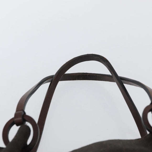 GUCCI GG Canvas Tote Bag Brown Silver 101919 Auth hk3623