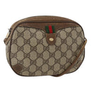 GUCCI GG Supreme Web Sherry Line Bag PVC Beige Gold 89 02 066 Auth hk3624-1