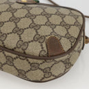 GUCCI GG Supreme Web Sherry Line Bag PVC Beige Gold 89 02 066 Auth hk3624-9