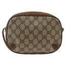 GUCCI GG Supreme Web Sherry Line Bag PVC Beige Gold 89 02 066 Auth hk3624-2