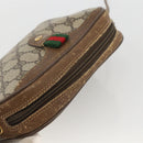 GUCCI GG Supreme Web Sherry Line Bag PVC Beige Gold 89 02 066 Auth hk3624-6