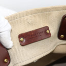 BOTTEGA VENETA Tote Bag Canvas Leather Beige Brown Auth hk3625-17