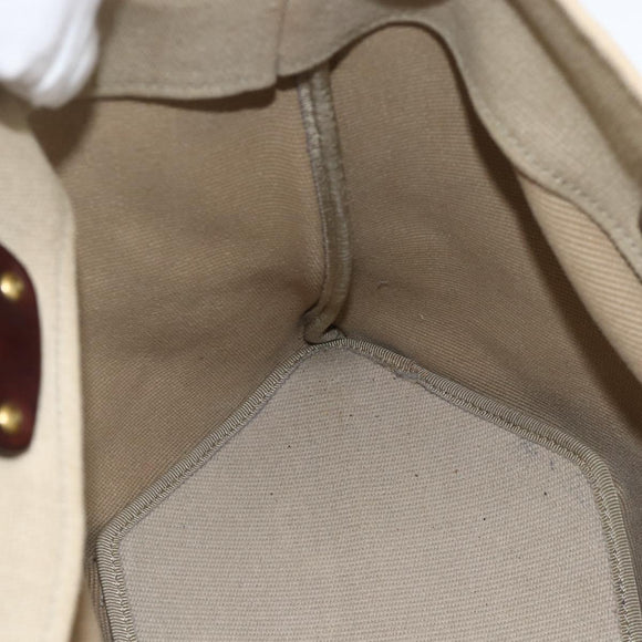 BOTTEGA VENETA Tote Bag Canvas Leather Beige Brown Auth hk3625