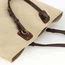 BOTTEGA VENETA Tote Bag Canvas Leather Beige Brown Auth hk3625-6