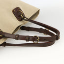 BOTTEGA VENETA Tote Bag Canvas Leather Beige Brown Auth hk3625-7