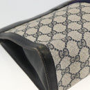 GUCCI GG Supreme Sherry Line Clutch Bag PVC Navy 37 014 2125 Auth hk3626-11