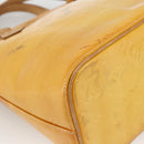 LOUIS VUITTON Monogram Vernis Houston Hand Bag Lime Yellow M91055 LV Auth hk3628-16