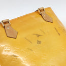 LOUIS VUITTON Monogram Vernis Houston Hand Bag Lime Yellow M91055 LV Auth hk3628-10