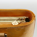 LOUIS VUITTON Monogram Vernis Houston Hand Bag Lime Yellow M91055 LV Auth hk3628-17