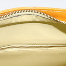 LOUIS VUITTON Monogram Vernis Houston Hand Bag Lime Yellow M91055 LV Auth hk3628-18