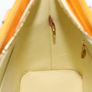 LOUIS VUITTON Monogram Vernis Houston Hand Bag Lime Yellow M91055 LV Auth hk3628-20