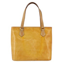 LOUIS VUITTON Monogram Vernis Houston Hand Bag Lime Yellow M91055 LV Auth hk3628-13