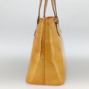 LOUIS VUITTON Monogram Vernis Houston Hand Bag Lime Yellow M91055 LV Auth hk3628-4