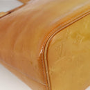 LOUIS VUITTON Monogram Vernis Houston Hand Bag Beige M91004 LV Auth hk3629-15