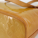 LOUIS VUITTON Monogram Vernis Houston Hand Bag Beige M91004 LV Auth hk3629-16
