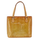 LOUIS VUITTON Monogram Vernis Houston Hand Bag Beige M91004 LV Auth hk3629-13