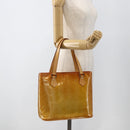 LOUIS VUITTON Monogram Vernis Houston Hand Bag Beige M91004 LV Auth hk3629-23