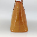 LOUIS VUITTON Monogram Vernis Houston Hand Bag Beige M91004 LV Auth hk3629-4