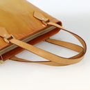 LOUIS VUITTON Monogram Vernis Houston Hand Bag Beige M91004 LV Auth hk3629-7