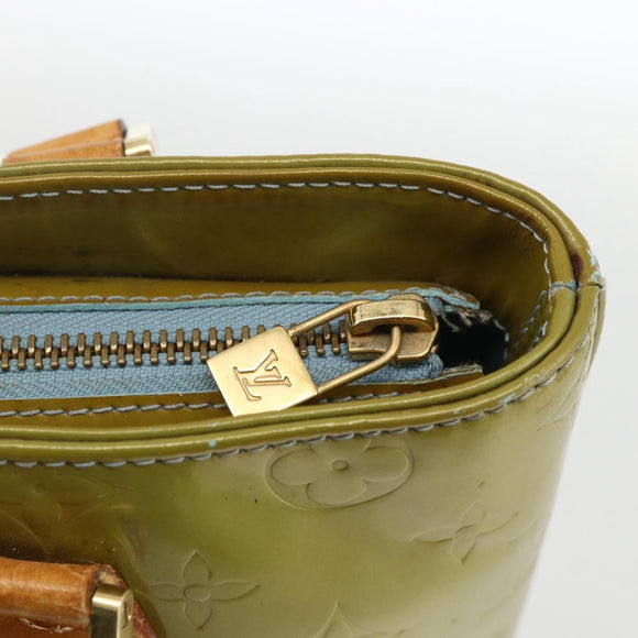 LOUIS VUITTON Monogram Vernis Houston Hand Bag Baby Blue M91005 LV Auth hk3630