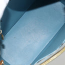LOUIS VUITTON Monogram Vernis Houston Hand Bag Baby Blue M91005 LV Auth hk3630-11