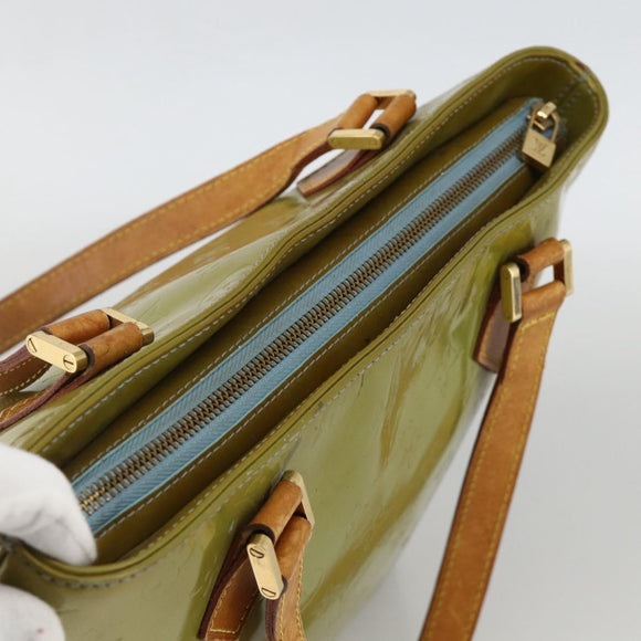 LOUIS VUITTON Monogram Vernis Houston Hand Bag Baby Blue M91005 LV Auth hk3630