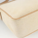 BURBERRY Shoulder Bag Canvas Light Beige Silver Auth hk3642-14