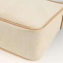 BURBERRY Shoulder Bag Canvas Light Beige Silver Auth hk3642-15