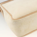 BURBERRY Shoulder Bag Canvas Light Beige Silver Auth hk3642-16