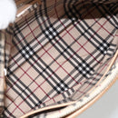 BURBERRY Shoulder Bag Canvas Light Beige Silver Auth hk3642-12