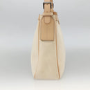 BURBERRY Shoulder Bag Canvas Light Beige Silver Auth hk3642-3