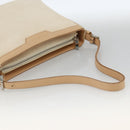 BURBERRY Shoulder Bag Canvas Light Beige Silver Auth hk3642-7