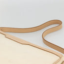 BURBERRY Shoulder Bag Canvas Light Beige Silver Auth hk3642-8