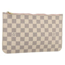 LOUIS VUITTON Damier Azur Neverfull MM Pouch Pouch LV Auth hk3645-1