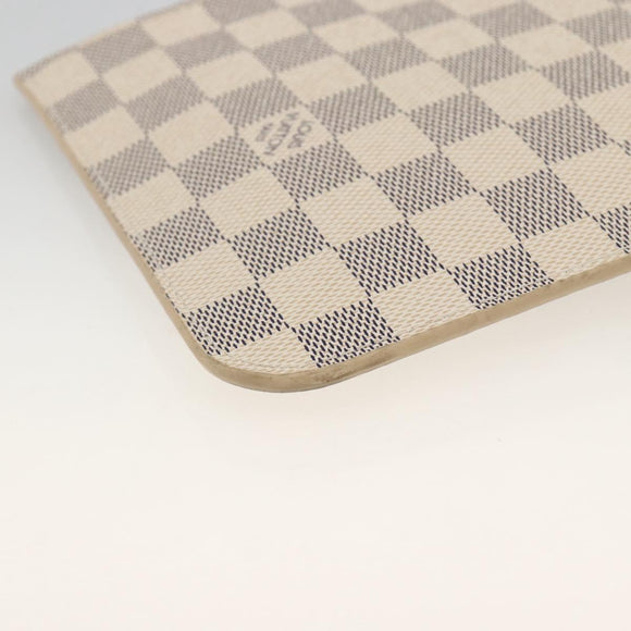 LOUIS VUITTON Damier Azur Neverfull MM Pouch Pouch LV Auth hk3645