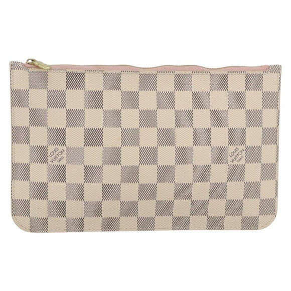 LOUIS VUITTON Damier Azur Neverfull MM Pouch Pouch LV Auth hk3645
