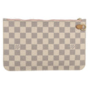 LOUIS VUITTON Damier Azur Neverfull MM Pouch Pouch LV Auth hk3645-2