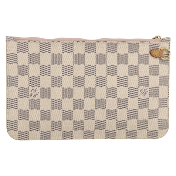 LOUIS VUITTON Damier Azur Neverfull MM Pouch Pouch LV Auth hk3645