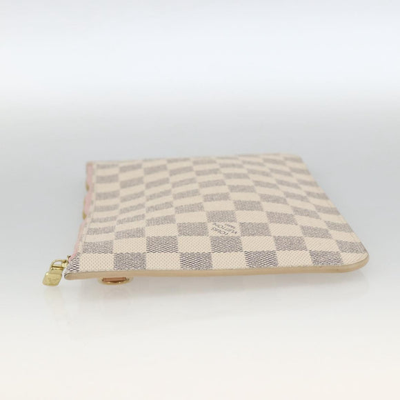 LOUIS VUITTON Damier Azur Neverfull MM Pouch Pouch LV Auth hk3645